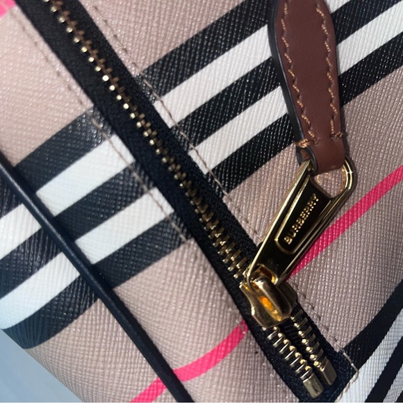 Burberry Sonny Belt Bag Icon Stripe Medium Brown - Picture 10 of 11